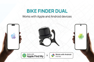 Logotrade promotional giveaway image of: Bike finder Dual RCS bike bell with worldwide locating