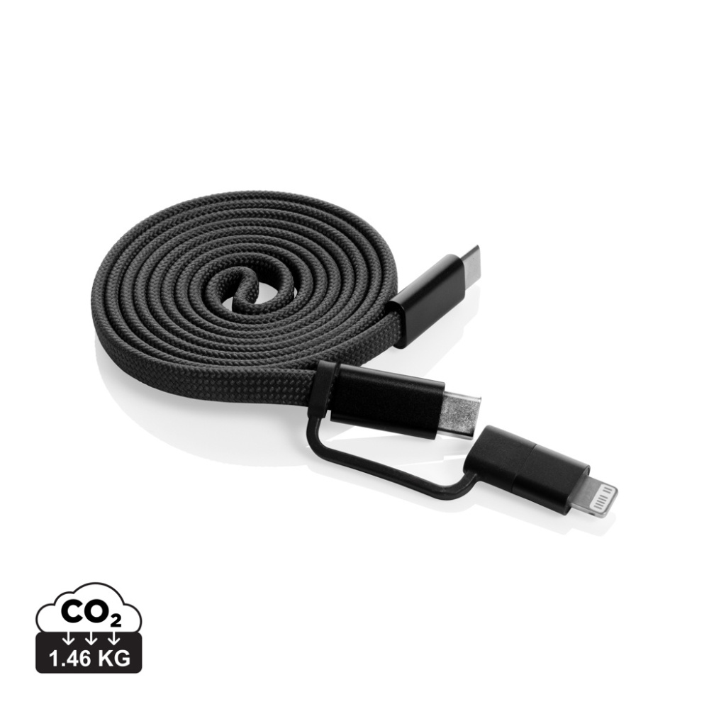 Logotrade corporate gifts photo of: Arc RCS recycled Ultra-thin 60W 2 in 1 magnetic cable