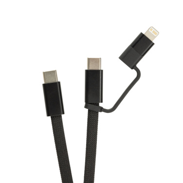 Logotrade promotional product image of: Arc RCS recycled Ultra-thin 60W 2 in 1 magnetic cable