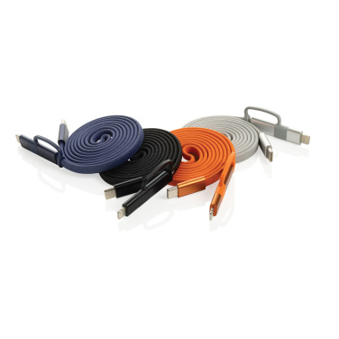 Logo trade business gift photo of: Arc RCS recycled Ultra-thin 60W 2 in 1 magnetic cable