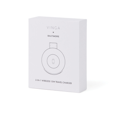 Logotrade advertising product picture of: VINGA Baltimore RCS 2-in-1 Wireless 15W Travel Charger