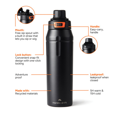 Logotrade promotional merchandise image of: Nordic Drift Trail RCS Insulated Lockable Sports Bottle