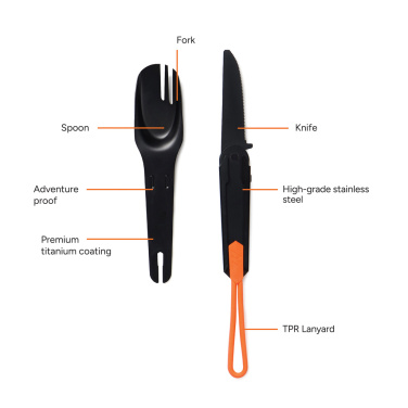 Logotrade promotional products photo of: Nordic Drift Trail 4 in 1 outdoor cutlery