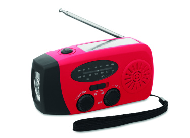 Logo trade corporate gifts picture of: Portable radio SOS with LED torch