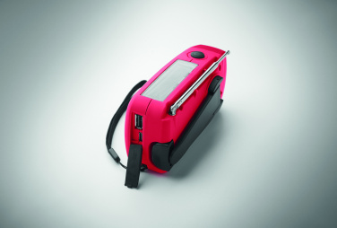 Logo trade promotional merchandise image of: Portable radio SOS with LED torch