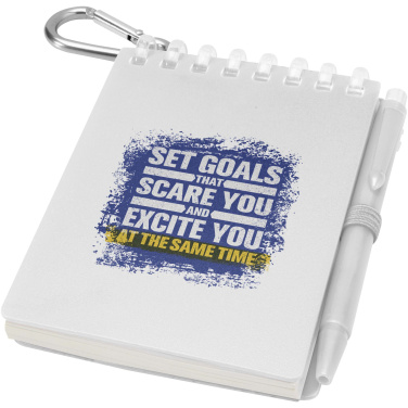 Logotrade corporate gift picture of: Lig Mini recycled outdoor soft cover notebook and ballpoint pen set (black ink)