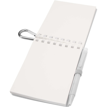 Logo trade corporate gift photo of: Lig Mini recycled outdoor soft cover notebook and ballpoint pen set (black ink)