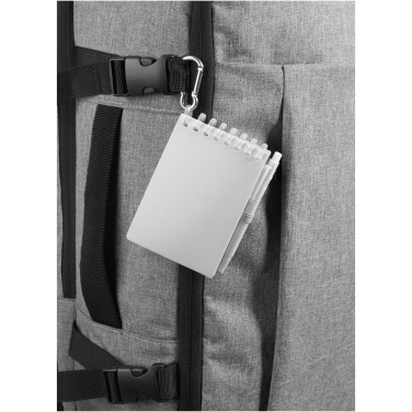 Logo trade promotional item photo of: Lig Mini recycled outdoor soft cover notebook and ballpoint pen set (black ink)