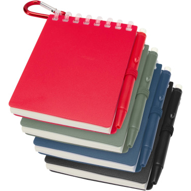 Logo trade promotional gifts image of: Lig Mini recycled outdoor soft cover notebook and ballpoint pen set (black ink)