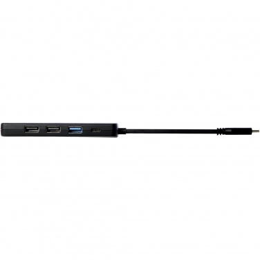 Logo trade reklaamkingi pilt: Loop RCS taaskasutatud plastist multimeediumiadapter USB 2.0-3.0 HDMI-pordiga