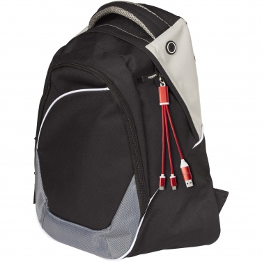 Logo trade ärikingituse pilt: Metallist 4-in-1 taaskasutatud alumiiniumist laadimiskaabel võtmehoidjaga