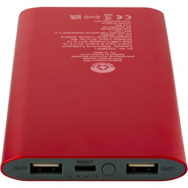 Logotrade firmakingid pilt: Juice 8000 mAh Type-C taaskasutatud alumiiniumist juhtmevaba toitepank