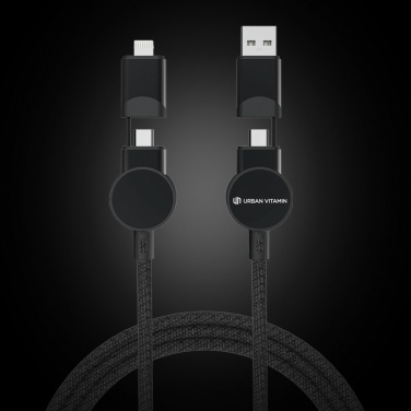 Logo trade firmakingituse pilt: Oakland RCS taaskasutatud plastist 6-ühes kiirlaadimiskaabel 45 W