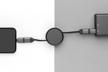 Logo trade reklaamkingitused foto: Terra RCS taaskasutatud alumiiniumist sissetõmmatav 6-ühes kaabel