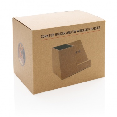 Logo trade firmakingituse pilt: Korgist pliiatsihoidja ja 5W juhtmevaba laadija