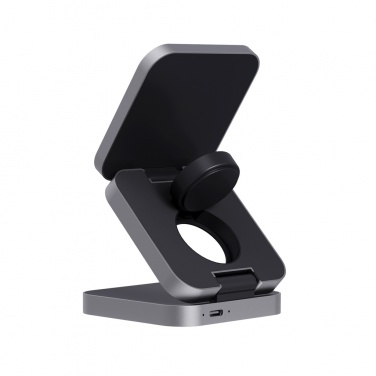 Logotrade ärikingid pilt: Terra RCS taaskasutatud alumiiniumist kokkupandav kolm ühes 15 W laadija