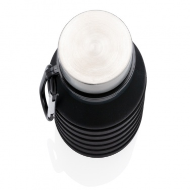 Logo trade firmakingi pilt: Lekkekindel kokkupandav kaanega silikoonpudel