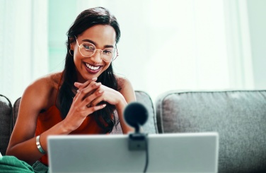 Logo trade reklaamtoote pilt: 1080P HD veebikaamera ja helina tuli