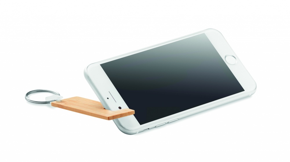 Logo trade reklaamkingituse pilt: Bambusest alus ja võtmehoidja Savonlinna