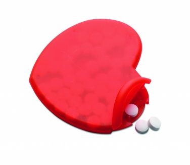 Logotrade ärikingi foto: Südamekujuline karp piparmündipastillidega