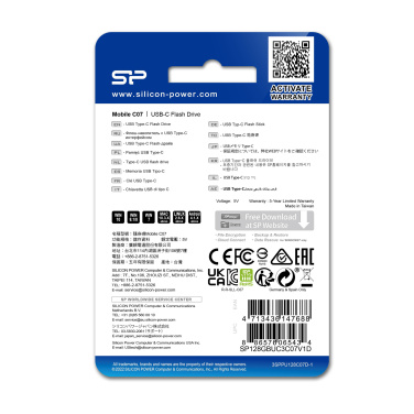 Logotrade firmakingituse foto: Mälupulk SILICON POWER MOBILE - C07 3,2 32GB