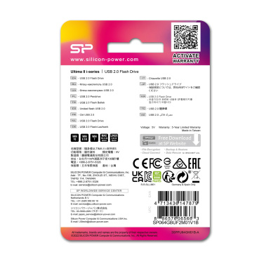 Logo trade reklaamkingitused foto: Mälupulk Silicon Power Ultima II i-seeria 2.0