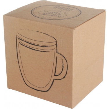 Logo trade reklaamkingituse pilt: Topeltseinaga klaasist tass GERTHE 350 ml