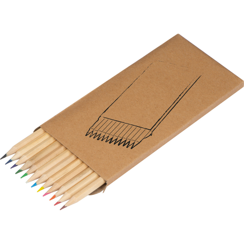 Logotrade ärikingituse foto: 12-osaline värvipliiatsikomplekt MENORCA