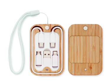 Logotrade meened pilt: CHARGOO 15 W juhtmevaba bambusest laadija