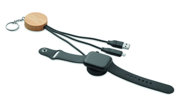 Logo trade reklaamtoote pilt: BULE võtmehoidjaga 4in1 60 W kaabliga