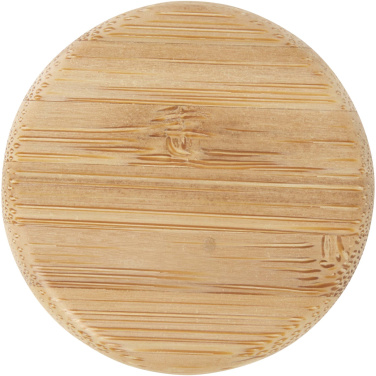 Logotrade reklaamkingituse foto: Lume 500 ml matt klaaspudel bambusest korgiga