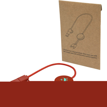Logotrade ärikingitused pilt: Citala 5-in-1 taaskasutatud plastist 30 cm kiirlaadimiskaabel