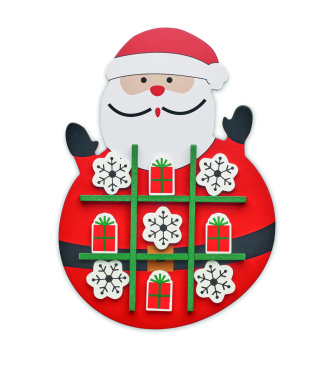 Logotrade ärikingi foto: Jõuluteemaline puidust mäng trips-traps-traps