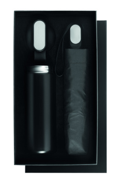 Logo trade ärikingituse pilt: HITHERE kinkekomplekt termospudeli ja vihmavarjuga