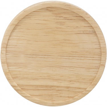 Logo trade liikelahja kuva: Heart 400 ml keraaminen muki puisella kannella/alustalla