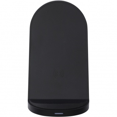 Logo trade liikelahja mainoslahja tuotekuva: Loop 15 W:n langaton kaksisuuntainen latausteline RCS-kierrätetystä muovista