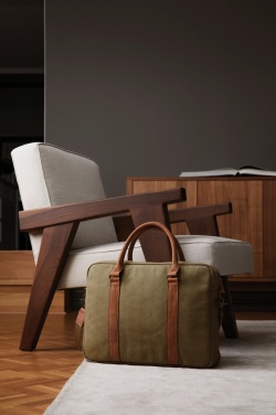 Logo trade mainoslahja kuva: VINGA Bosler tietokonelaukku kierrätetystä RCS canvaksesta