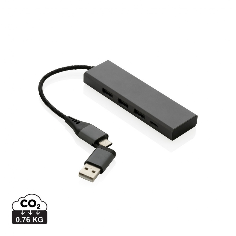 Logotrade mainostuotet kuva: Terra RCS alumiininen USB-hub 3 portilla