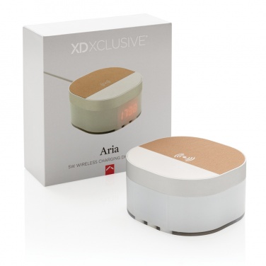 Logo trade mainostuotet tuotekuva: Aria 5W langattomasti ladattava digikello