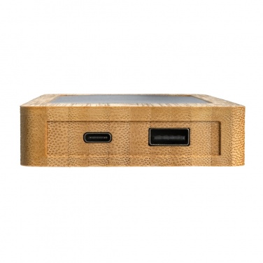 Logotrade mainoslahjat kuva: Sunwick 10.000 mAh bambuinen aurinkovoimapankki