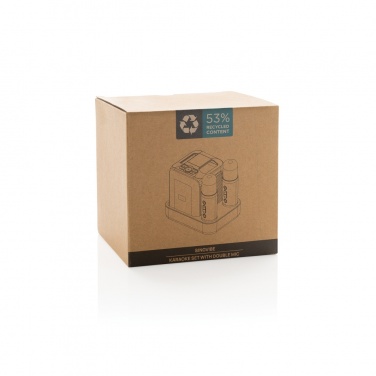 Logotrade liikelahja tuotekuva: Singvibe RCS karaokesarja tuplamikrofonilla kierrätysmuovia