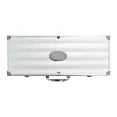 Logotrade mainoslahjat ja liikelahjat tuotekuva: 12 kpl BBQ-setti alumiinirasiassa