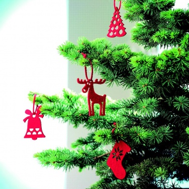 Logo trade mainostuotet tuotekuva: Set of 6 felt tree hangers