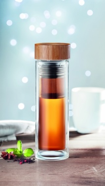 Logo trade liikelahja mainoslahja tuotekuva: Borosilikaattilasipullo München