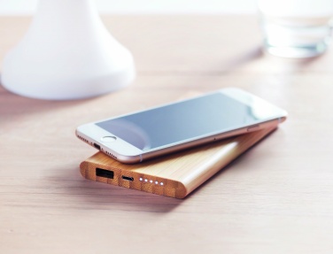 Logo trade liikelahja mainoslahja tuotekuva: Bambu varavirtalähde 6000mAh ARENA