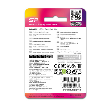 Logotrade liikelahjat mainoslahjat tuotekuva: Pendrive Silicon Power HELIOS 202, 3.2 Gen 1, 32 Gt