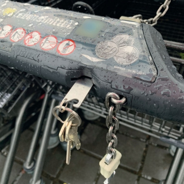 Logo trade liikelahjat tuotekuva: Avaimenperä ostoskorisirulla STICKIT