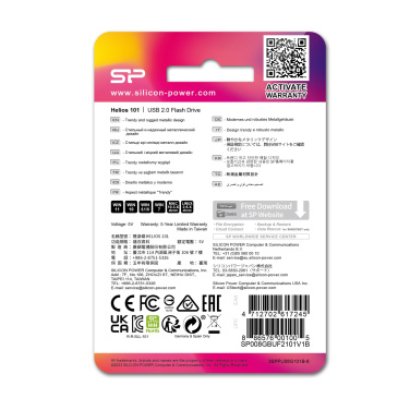 Logo trade mainoslahja ja liikelahja tuotekuva: Pendrive Silicon Power helios 101 2.0
