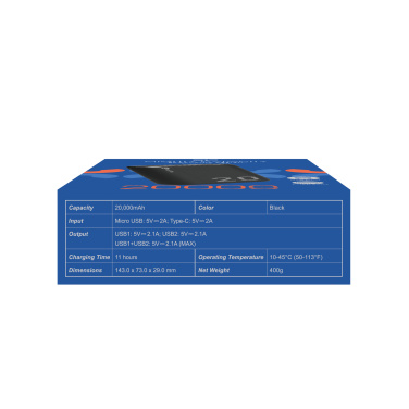 Logo trade mainoslahja ja liikelahja tuotekuva: Virtapankki Silicon Power GS15 20000 mAh