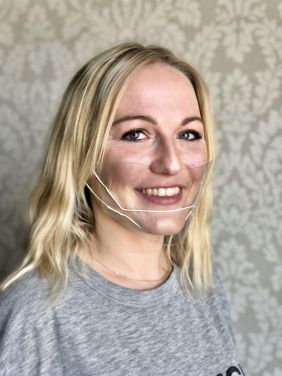 Logo trade mainoslahja ja liikelahja tuotekuva: ATENA-kirkas kasvosuojus-suojanaamari suuta ja nenää varten 1461162